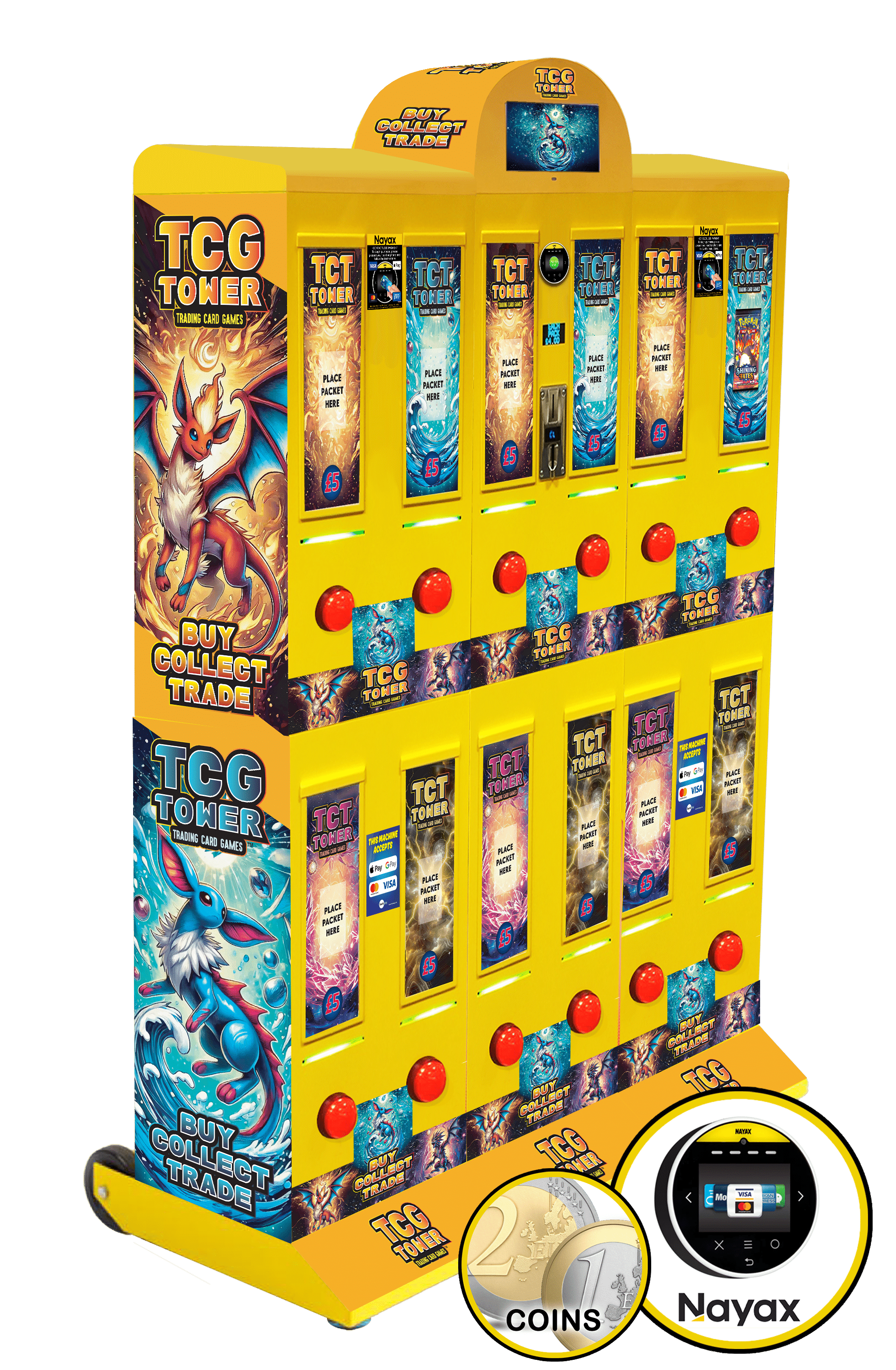 TCG Tower large-format trading card vending machine